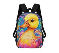 sinyumoney Colorful Duck Illustration-1 Mochila Escolar Para Niños, Mochila Escolar De Gran Capacidad Para Niños, Mochila Escolar 3D, Regalos Para Niños 17inch