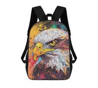 sinyumoney Colorful Eagle Art Print-1 Mochilas De 17 Pulgadas Para Niños, Mochilas Escolares Impresas En 3D Para Estudiantes De Primaria Y Secundaria, Para Niños Y Niñas.