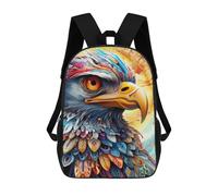 sinyumoney Colorful Eagle Portrait -1 Mochila Infantil Escolar Para Niños Con Estampado 3D De Dibujos Animados, Mochila Escolar Para Estudiantes, Mochila Para Portátil Para Niños Y Niñas 17inch