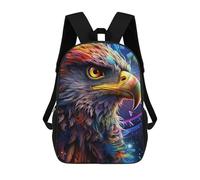 sinyumoney Colorful Eagle Portrait-11 Mochila Escolar Impresa En 3D Para Niños Y Niñas, Mochila Escolar, Mochila De Viaje Para Niños 17inch