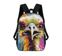 sinyumoney Colorful Eagle Portrait-4 Mochila De Peluche Con Dibujos Animados, Mochila 3D Para Niños, Bolsa Escolar, Idea De Regalo De Cumpleaños Para Niños Y Niñas 17inch