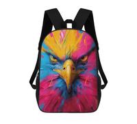 sinyumoney Colorful Eagle Portrait Mochila Escolar Para Niñas Y Niños, Mochilas De Gran Capacidad, Mochilas Ligeras Para Niños Y Estudiantes 17inch