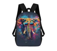 sinyumoney Colorful Elephant Art Print-12 Mochila Grande Para Portátil Resistente Al Agua Para La Escuela - Perfecta Para Viajes, Trabajo Y Uso Diario 17inch