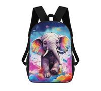 sinyumoney Colorful Elephant Art Print-3 17inch Mochilas Escolares Impresas En 3D, Mochilas Escolares De Moda Para Niños De Primaria Y Secundaria