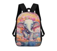 sinyumoney Colorful Elephant Art Print-3 Mochila Escolar Para El Trabajo, Negocios, Universidad, Escuela Para Hombres/mujeres 17inch