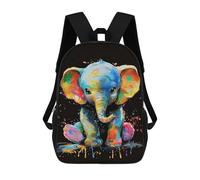sinyumoney Colorful Elephant Art Print-6 Mochila Escolar Grande Resistente Al Agua Para Portátil Para La Escuela/trabajo/viajes 17inch