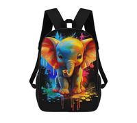 sinyumoney Colorful Elephant Art Print-9 Mochila Escolar Infantil De 17 Pulgadas Con Estampado 3D De Películas De Anime Para Niños, Mochila De Viaje, Mochila Escolar Infantil