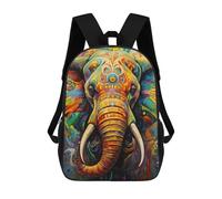 sinyumoney Colorful Elephant Artwork-27 Mochila Escolar Infantil Estampada Para Adultos Y Niños, Mochila De Viaje Para El Día A Día 17inch