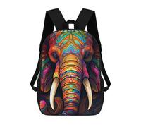 sinyumoney Colorful Elephant Artwork-29 Mochila Escolar Infantil Estampada Para Adultos Y Niños, Mochila De Viaje Para El Día A Día 17inch