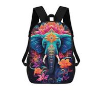 sinyumoney Colorful Elephant Artwork Mochila Escolar Impresa En 3D 17inch Mochilas De Moda Para Niños, Mochilas Escolares Para Niños De Primaria Y Secundaria