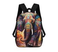 sinyumoney Colorful Elephant Artwork Mochila Escolar Impresa En 3D Mochila Escolar De Moda Para Niños Mochilas Para Niños Estudiantes De Secundaria 17inch