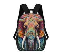 sinyumoney Colorful Elephant Mandala Art Mochilas Infantiles Impresas En 3D Para Niños, Mochilas Escolares De Moda, Mochilas De Viaje, Mochilas Escolares Para Niños De Primaria 17inch