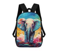 sinyumoney Colorful Elephant Painting Mochilas Para Niños 17inch Mochila Escolar Mochila Escolar Impresa En 3D Para Niños De Primaria Y Secundaria
