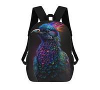 sinyumoney Colorful Fantasy Bird-1 Mochila Infantil, Mochila Escolar Infantil, Mochilas Escolares Impresas En 3D Para Niños Y Estudiantes Adolescentes 17inch