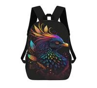 sinyumoney Colorful Fantasy Bird Art Print-1 Mochila Escolar Para Secundaria Y Preparatoria. Mochila Informal Para Adolescentes, Chicas, Chicos, Mujeres Y Hombres. 17inch
