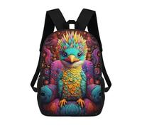 sinyumoney Colorful Fantasy Bird Mochila Escolar Infantil Con Impresión 3D, Mochila Escolar Informal Para Niños De Primaria Y Secundaria 17inch