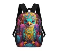 sinyumoney Colorful Fantasy Bird Throne Mochila Escolar Impresa En 3D Para Niños, Mochila Escolar, Mochilas De Viaje, Bolso Informal De Moda Para Niños Y Estudiantes 17inch