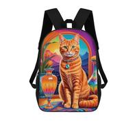 sinyumoney Colorful Fantasy Cat Scene 17inch Mochila Escolar Impresa En 3D Para Niños, Mochila Escolar Informal De Moda, Mochilas De Viaje Para Niños Y Estudiantes.