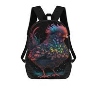 sinyumoney Colorful Fantasy Chicken Art Print Mochila Escolar Impresa En 3D 17inch Mochilas De Moda Para Niños, Mochilas Escolares Para Niños De Primaria Y Secundaria