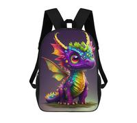 sinyumoney Colorful Fantasy Dragon Art Mochila Escolar Infantil Impresa En 3D Para Niños, Mochilas De Viaje, Bolsas Para Libros Para Niños Estudiantes De Primaria 17inch
