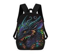 sinyumoney Colorful Fantasy Dragon Art Print-1 Mochilas Escolares Para Ordenador, Ideales Para El Colegio/trabajo/viajes, Acampadas, Aventuras Al Aire Libre Y Viajes Diarios 17inch