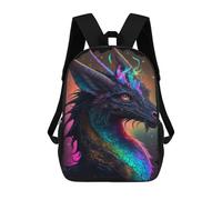 sinyumoney Colorful Fantasy Dragon Art Print-5 Mochila Escolar Para Secundaria Y Preparatoria. Mochila Informal Para Adolescentes, Chicas, Chicos, Mujeres Y Hombres. 17inch
