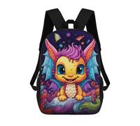 sinyumoney Colorful Fantasy Dragon Artwork Mochila Escolar De Moda Para Estudiantes, Adecuada Para Niños Y Niñas, Mochila Informal Para Viajes Al Aire Libre, Esencial Para El Día A Día 17inch