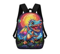 sinyumoney Colorful Fantasy Dragon Scene Mochila Escolar Para Niños, Mochila Escolar De Gran Capacidad Para Niños, Mochila Escolar 3D, Regalos Para Niños 17inch