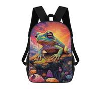 sinyumoney Colorful Fantasy Frog-3 Mochilas Para Niños, Mochilas Escolares Personalizadas En 3D Para Niños Y Niñas, Mochilas Escolares Grandes, Mochilas Informales Para El Día A Día 17inch