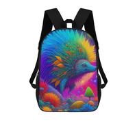 sinyumoney Colorful Fantasy Hedgehog Mochila Escolar Para Niños Y Niñas, Mochila Informal De Viaje, Mochila De Gran Capacidad Para El Día A Día 17inch
