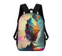 sinyumoney Colorful Fantasy Landscape -1 Mochilas Infantiles Escolares Impresas En 3D, Mochilas Para Niños, Mochilas De Viaje Para Niños Y Niñas, Mochilas Escolares Para Niños 17inch