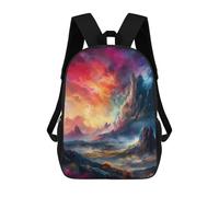 sinyumoney Colorful Fantasy Landscape -7 Mochila Escolar Para Niñas Y Niños, Mochilas De Gran Capacidad, Mochilas Ligeras Para Niños Y Estudiantes 17inch