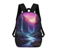 sinyumoney Colorful Fantasy Landscape Mochila Escolar Infantil Impresa En 3D Para Niños, Mochilas De Viaje De Alta Capacidad, Bolsas Para Libros, Mochila Escolar Infantil 17inch