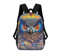 sinyumoney Colorful Fantasy Owl-4 Mochila Infantil Escolar Para Niños Con Estampado 3D De Dibujos Animados, Mochila Escolar Para Estudiantes, Mochila Para Portátil Para Niños Y Niñas 17inch