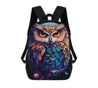 sinyumoney Colorful Fantasy Owl Art Mochila Escolar Impresa En 3D 17inch Mochilas De Moda Para Niños, Mochilas Escolares Para Niños De Primaria Y Secundaria