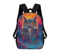 sinyumoney Colorful Fantasy Owl Art Print Mochilas Para Niños 17inch Mochila Escolar Mochila Escolar Impresa En 3D Para Niños De Primaria Y Secundaria