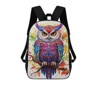 sinyumoney Colorful Fantasy Owl Artwork-5 Mochila Escolar Infantil Impresa En 3D 17inch Mochilas De Moda Para Niños De Primaria Y Secundaria