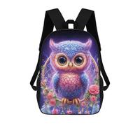 sinyumoney Colorful Fantasy Owl Artwork Mochilas De 17 Pulgadas Para Niños, Mochilas Escolares Impresas En 3D Para Estudiantes De Primaria Y Secundaria, Para Niños Y Niñas.