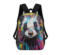 sinyumoney Colorful Ferret Portrait Mochila Escolar Impresa En 3D Para Niños Y Niñas, Mochila Escolar, Mochila De Viaje Para Niños 17inch