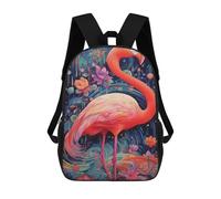 sinyumoney Colorful Flamingo Art Print Mochila Escolar, Bolso De Negocios, Bolso Para Portátil Duradero Para Campus, Actividades Al Aire Libre, Viajes Y Deportes 17inch