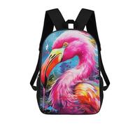 sinyumoney Colorful Flamingo Artwork-6 Mochila Escolar Infantil, Mochilas Impresas En 3D, Mochilas Escolares De Moda Para Niños De Primaria Y Secundaria 17inch
