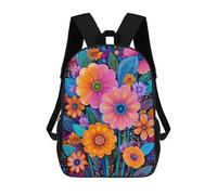 sinyumoney Colorful Floral Art Print Mochila Escolar Impresa En 3D 17inch Mochilas De Moda Para Niños, Mochilas Escolares Para Niños De Primaria Y Secundaria