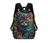 sinyumoney Colorful Floral Cat Mochilas Informales Para Niños, Mochila Escolar Para Adolescentes, Niñas Y Niños, Mochilas Para Libros 17inch