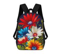 sinyumoney Colorful Flower Bouquet Mochila Escolar Mochila De Día Mochila De Negocios Mochila Impermeable Para Libros Para Niños/Niñas/Adolescentes 17inch