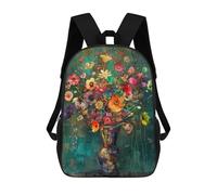 sinyumoney Colorful Flower Bouquet Painting-3 Mochila Escolar Para Secundaria Y Preparatoria. Mochila Informal Para Adolescentes, Chicas, Chicos, Mujeres Y Hombres. 17inch