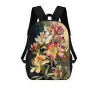 sinyumoney Colorful Flower Bouquet Painting Mochila Escolar Ligera Para Aeropuerto Y Universidad Para Estudiantes. Mochila Para La Escuela/trabajo/viajes 17inch