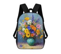 sinyumoney Colorful Flower Bouquet Painting Mochilas Para Niños 17inch Mochila Escolar Mochila Escolar Impresa En 3D Para Niños De Primaria Y Secundaria