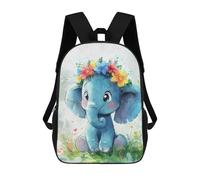 sinyumoney Colorful Flower Crown Elephant Art Print Mochila Grande, Ligera E Informal Para El Campus, Actividades Al Aire Libre, Viajes Y Deportes 17inch