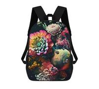 sinyumoney Colorful Flower Paint Mochila Escolar Para Niños Con Impresión 3D, Mochila Moderna Para Niños Y Niñas, Mochila Informal Para Estudiantes. 17inch