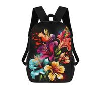 sinyumoney Colorful Flowers 690 Mochila Escolar Resistente Al Agua - Perfecta Para Viajes, Trabajo Y Uso Diario 17inch